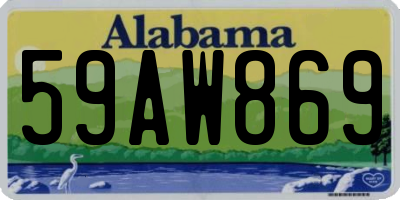 AL license plate 59AW869