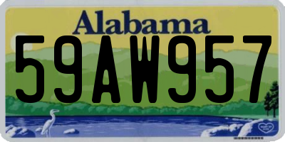 AL license plate 59AW957