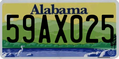 AL license plate 59AX025