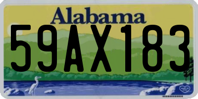 AL license plate 59AX183