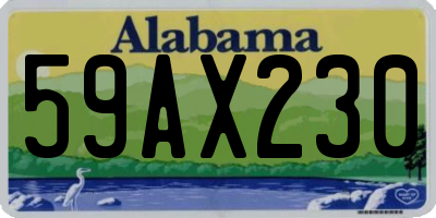 AL license plate 59AX230