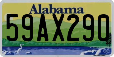 AL license plate 59AX290