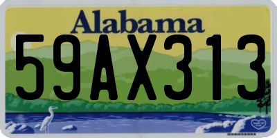 AL license plate 59AX313