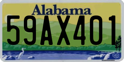 AL license plate 59AX401