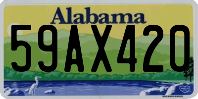 AL license plate 59AX420