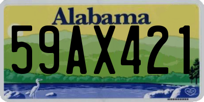 AL license plate 59AX421