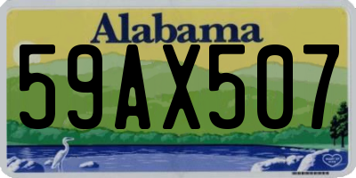 AL license plate 59AX507