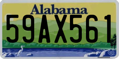 AL license plate 59AX561