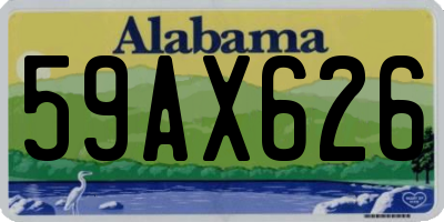 AL license plate 59AX626