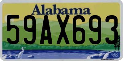 AL license plate 59AX693
