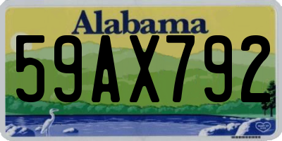 AL license plate 59AX792