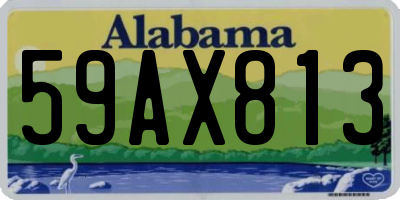 AL license plate 59AX813