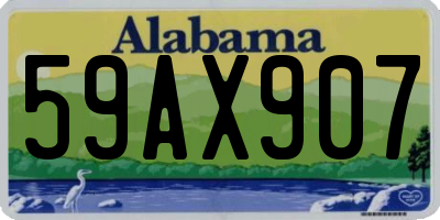 AL license plate 59AX907