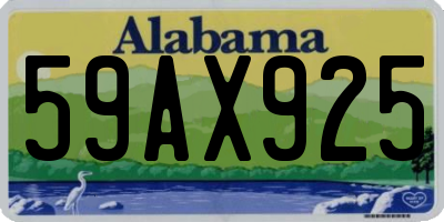AL license plate 59AX925