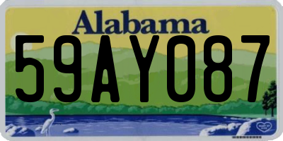 AL license plate 59AY087