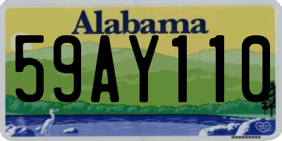 AL license plate 59AY110