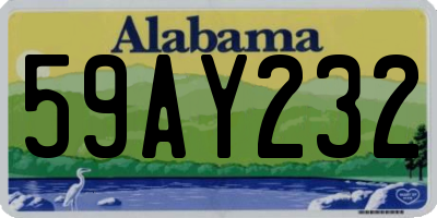 AL license plate 59AY232