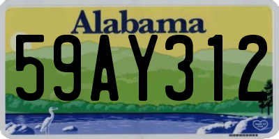 AL license plate 59AY312