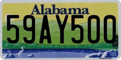 AL license plate 59AY500