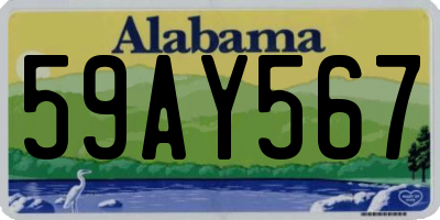 AL license plate 59AY567