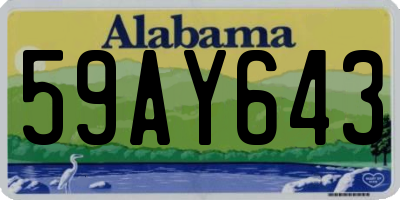 AL license plate 59AY643