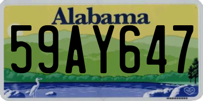 AL license plate 59AY647