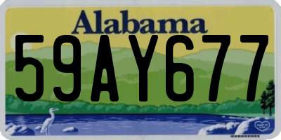 AL license plate 59AY677