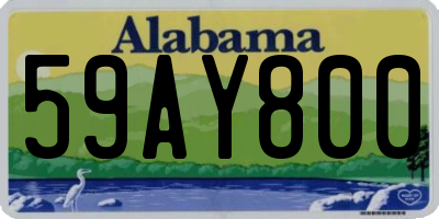 AL license plate 59AY800
