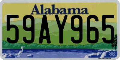 AL license plate 59AY965