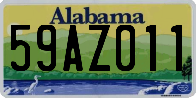 AL license plate 59AZ011