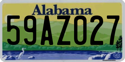 AL license plate 59AZ027