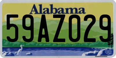 AL license plate 59AZ029