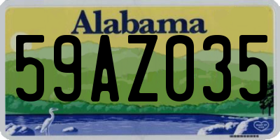 AL license plate 59AZ035