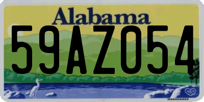 AL license plate 59AZ054