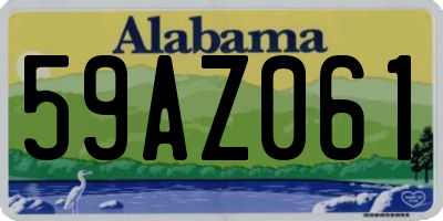 AL license plate 59AZ061
