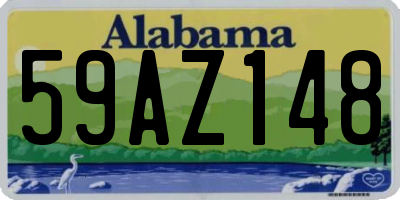 AL license plate 59AZ148