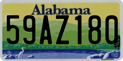 AL license plate 59AZ180