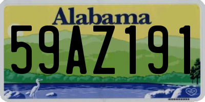 AL license plate 59AZ191