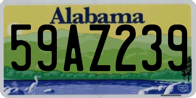 AL license plate 59AZ239