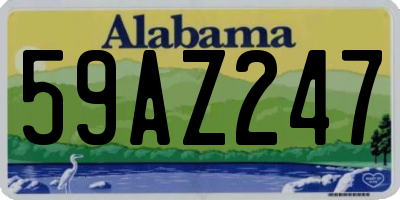 AL license plate 59AZ247