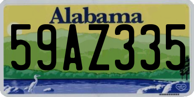 AL license plate 59AZ335