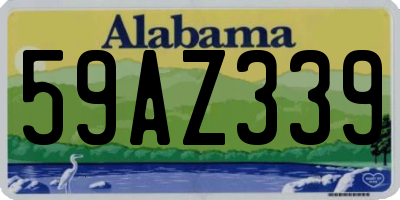 AL license plate 59AZ339