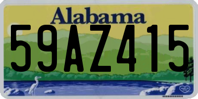 AL license plate 59AZ415