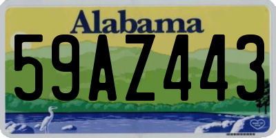 AL license plate 59AZ443