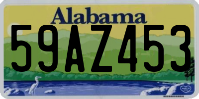 AL license plate 59AZ453