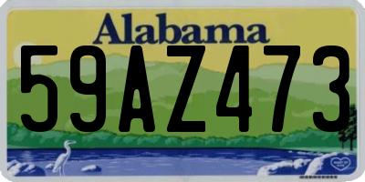 AL license plate 59AZ473