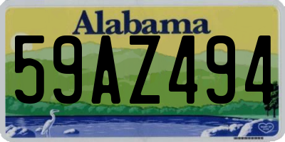 AL license plate 59AZ494