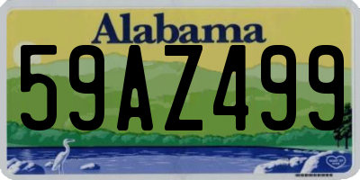 AL license plate 59AZ499