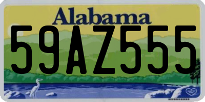 AL license plate 59AZ555