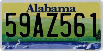 AL license plate 59AZ561